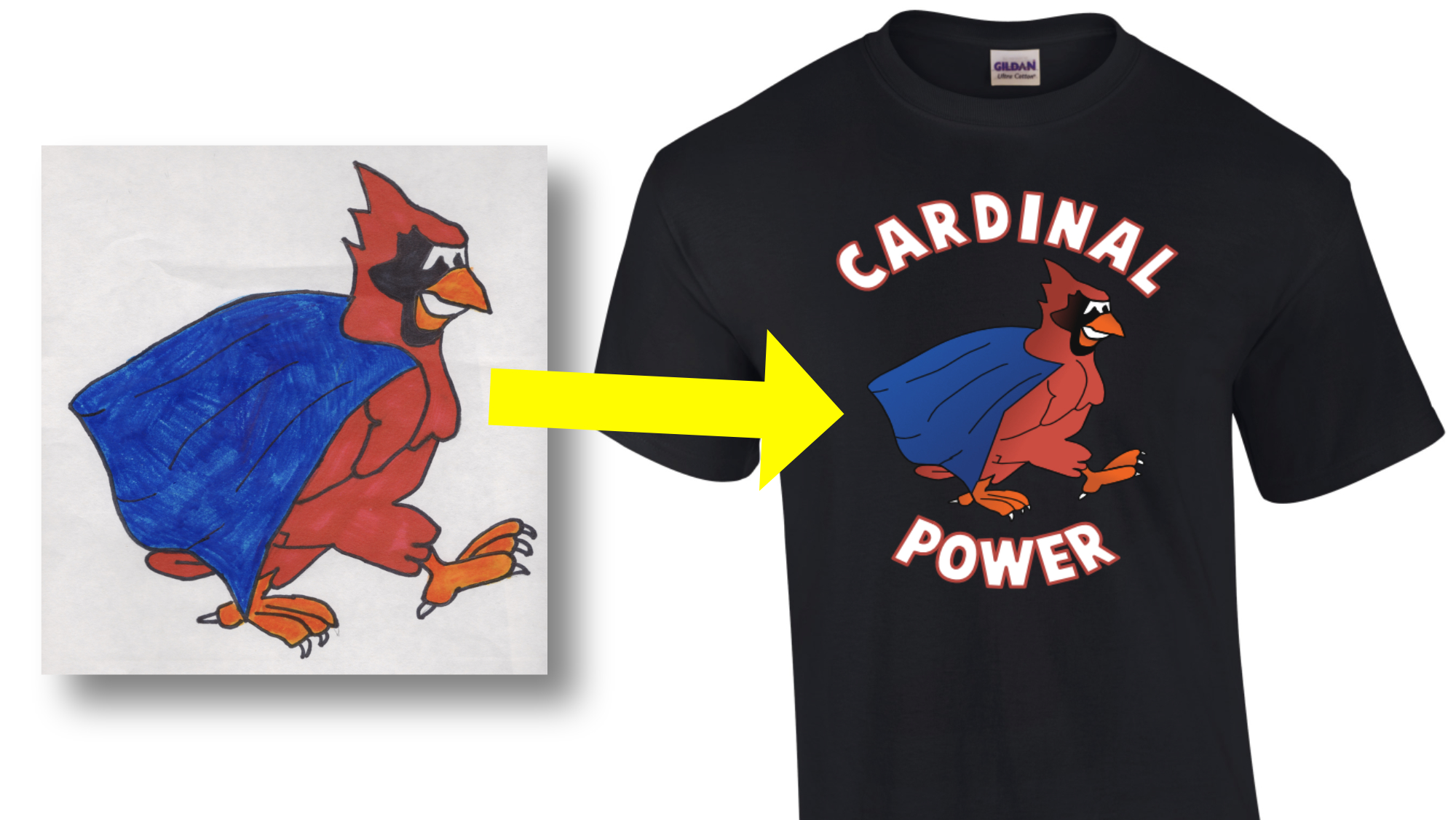 Going from Hand-drawn Artwork to a Finished Shirt